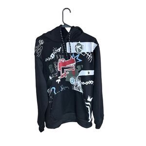 SouthPole Hoodie Black Large (L) Dinasaur Alligator Crocodile Patterned